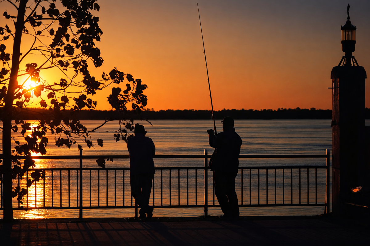 Pesca deportiva en el río Paraná desde Villa Urquiza, Entre Ríos